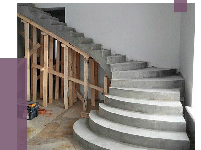 Изготовление бетонных лестниц под ключ в Южноуральске от 21325 руб. | ПРОЛЁТ-Жрк