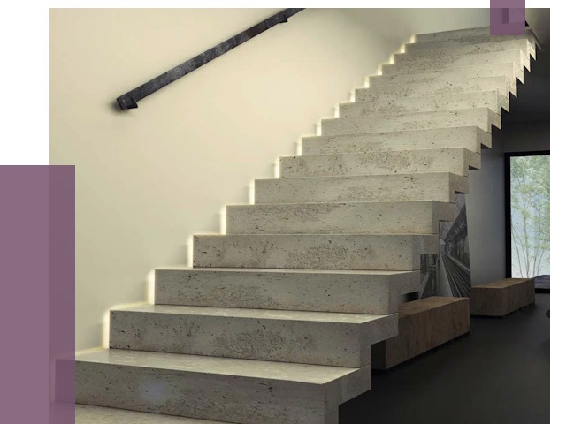 Облицовка бетонных лестниц в Южноуральске от 4921 руб/м2 