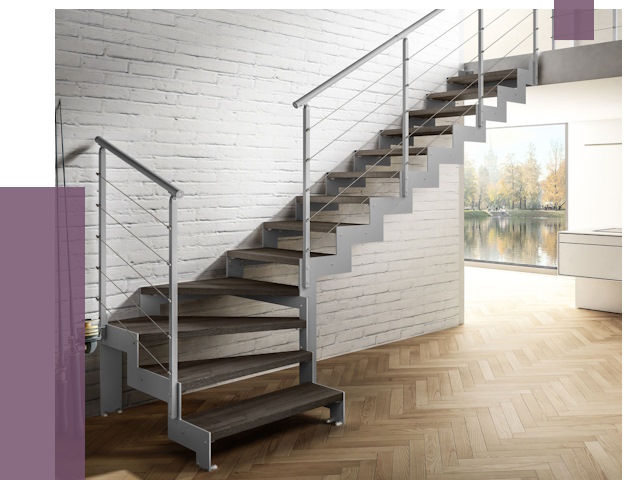 Г-образные лестницы под ключ в Южноуральске от 39643 руб. | ПРОЛЁТ-Жрк