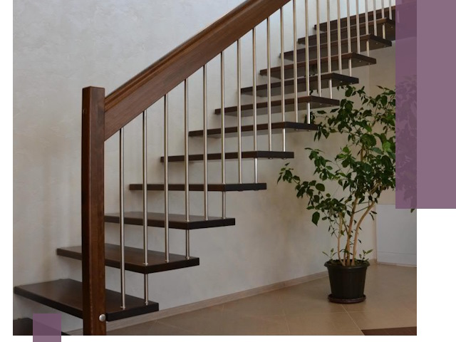 Лестницы на больцах под ключ в Южноуральске – изготовление и монтаж