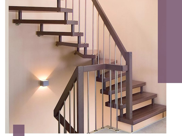 Изготовление лестниц на больцах в Южноуральске под ключ