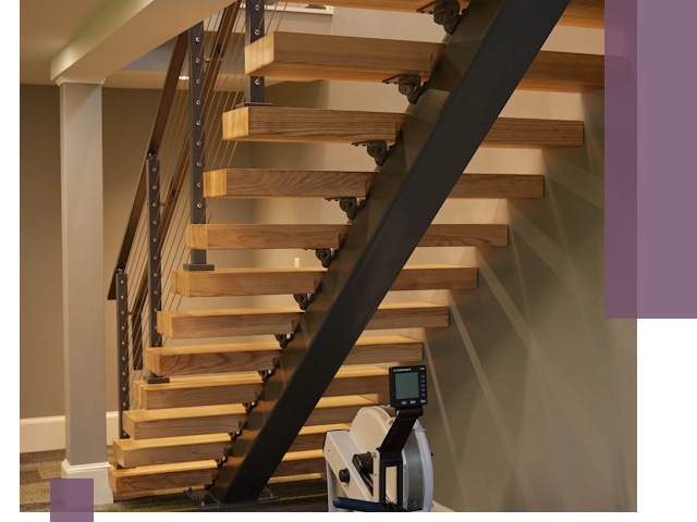 Лестницы на монокосоурах под ключ в Южноуральске - изготовление и монтаж