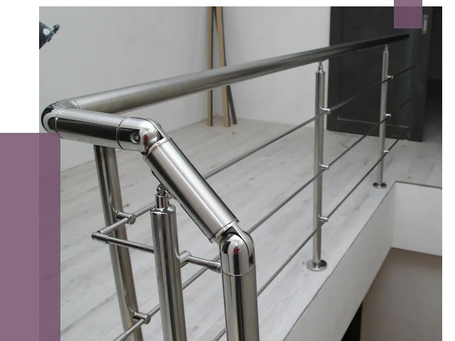 Перила из нержавеющей стали в Южноуральске от 9624 руб. под ключ | ПРОЛЁТ-Жрк