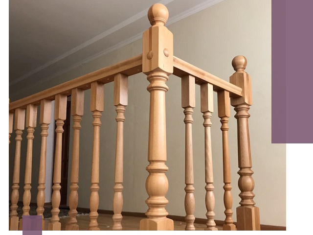 Деревянные перила на заказ в Южноуральске: монтаж и изготовление