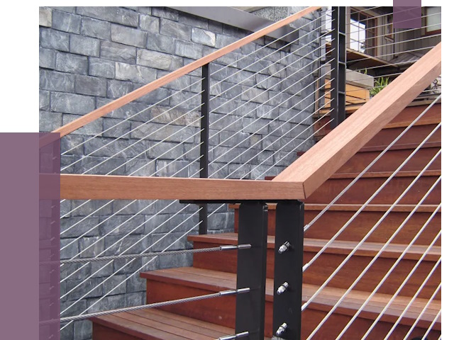 Тросовые перила под ключ в Южноуральске от 8311 руб. 