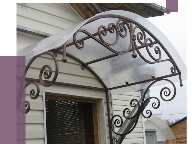 Изготовление козырьков в Южноуральске от 7874 руб. — заказать | ПРОЛЁТ-Жрк