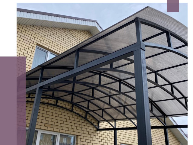 Монтаж козырьков в Южноуральске от 12303 руб. | ПРОЛЁТ-Жрк