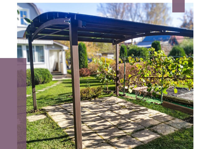 Навесы для дачи в Южноуральске от 13615 руб. под ключ — ПРОЛЁТ-Жрк