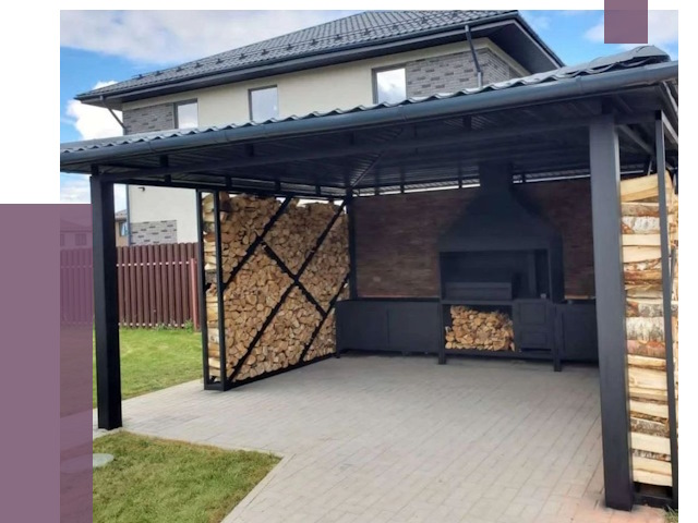 Навесы для барбекю в Южноуральске от 13615 руб. под ключ | ПРОЛЁТ-Жрк