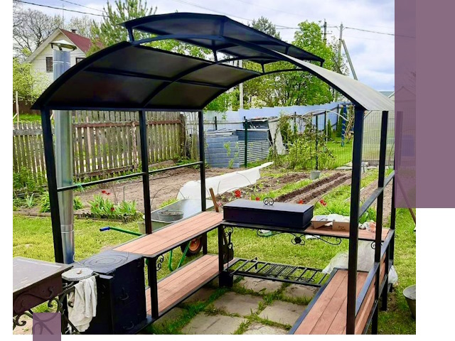 Навесы для барбекю в Южноуральске: изготовление, монтаж и демонтаж