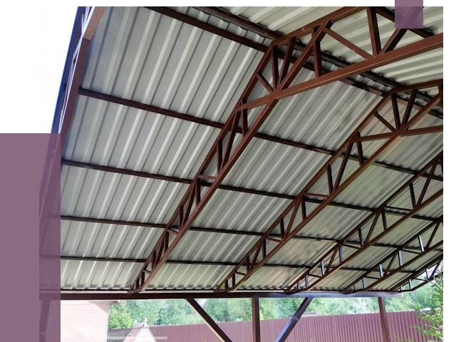 Навесы из профнастила в Южноуральске от 7874 руб. | ПРОЛЁТ-Жрк