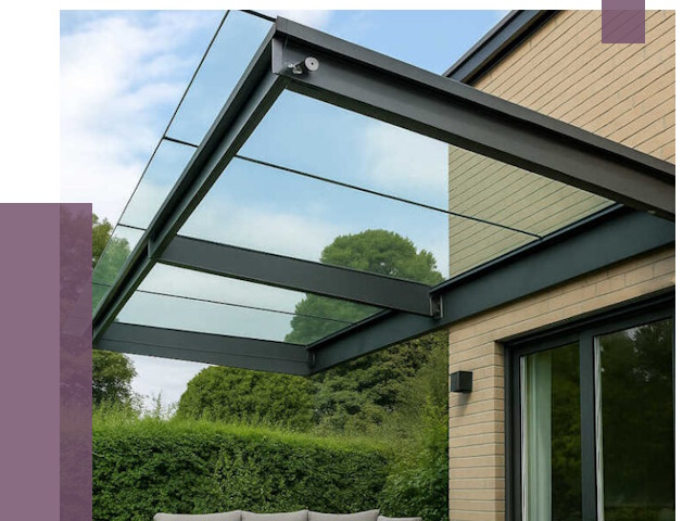 Стеклянные навесы и козырьки в Южноуральске от 13123 руб.