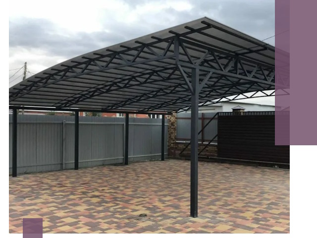 Металлические навесы под ключ в Южноуральске — изготовление и монтаж