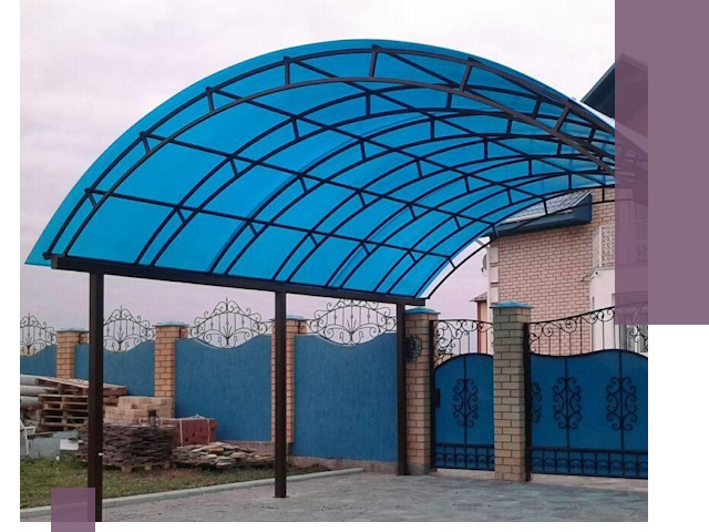 Арочные навесы под ключ в Южноуральске — изготовление и монтаж