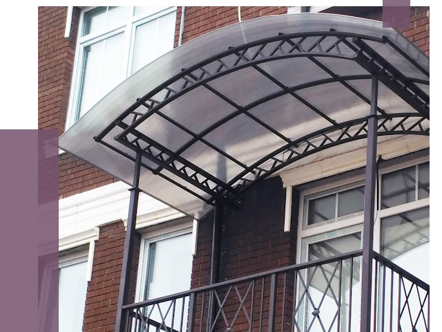 Козырьки над балконом в Южноуральске от 9241 руб.  | ПРОЛЁТ-Жрк