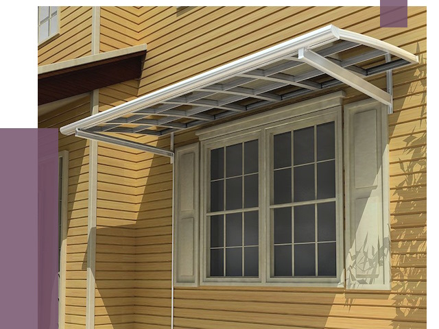 Козырьки над окнами в Южноуральске от 8147 руб. — монтаж, покупки | ПРОЛЁТ-Жрк
