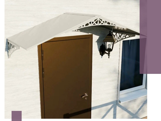 Металлические козырьки на входы и террасы в Южноуральске