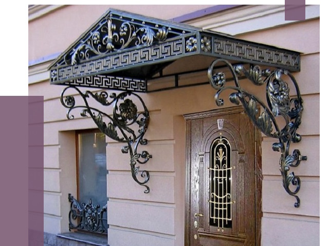 Кованые козырьки в Южноуральске под ключ от 13615 руб. — ПРОЛЁТ