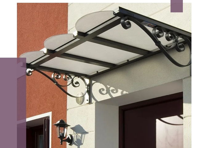 Односкатные козырьки в Южноуральске от 8968 руб.  | ПРОЛЁТ-Жрк