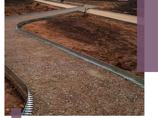 Металлические бордюры под ключ в Южноуральске — изготовление и монтаж