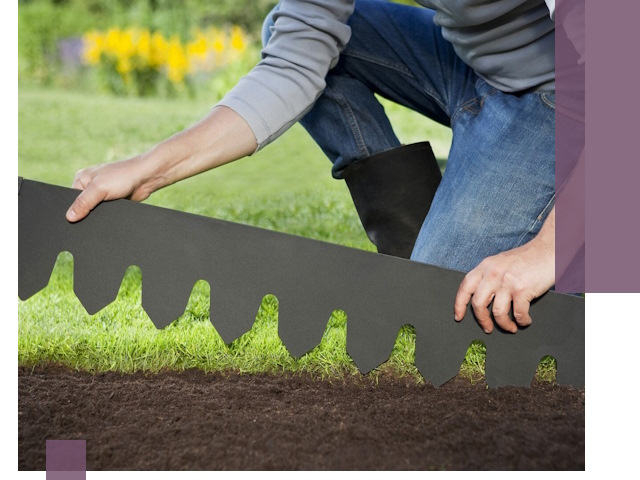 Металлические бордюры для газона в Южноуральске — изготовление и монтаж