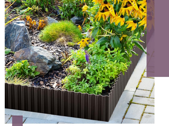 Металлические бордюры для клумб в Южноуральске — производство и монтаж