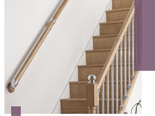 Пристенные поручни из стали и нержавейки под монтаж в Южноуральске